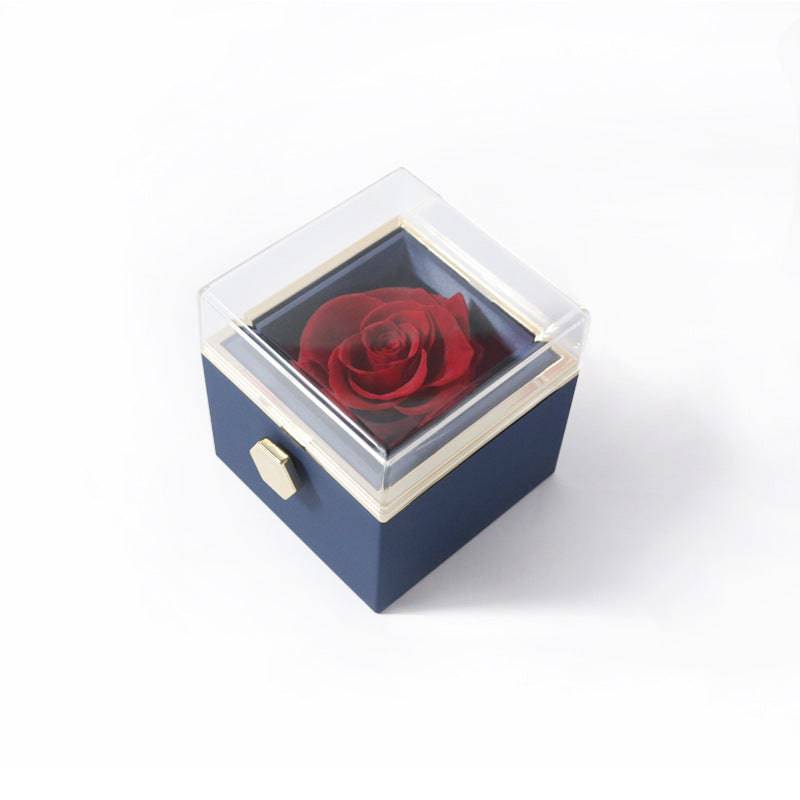 Elegant Acrylic Rotating Rose Jewelry Box – A Timeless Keepsake - All Inclusive Family Treasures