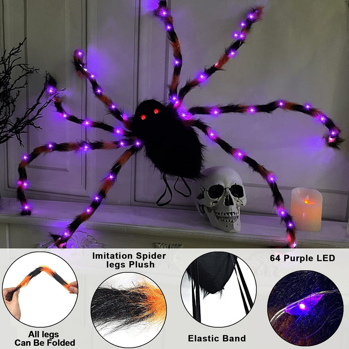 Creepy-Cool Spider Backpack with Glowing LED Legs