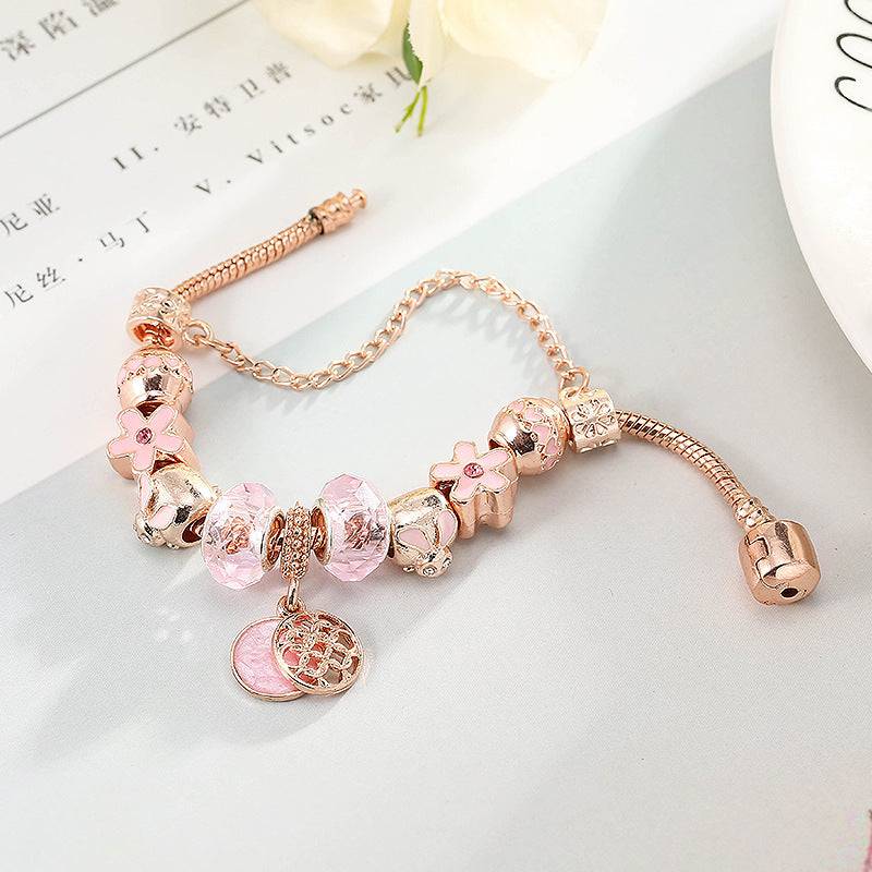 Radiant Rose Gold Charm Bracelet - All Inclusive Family Treasures