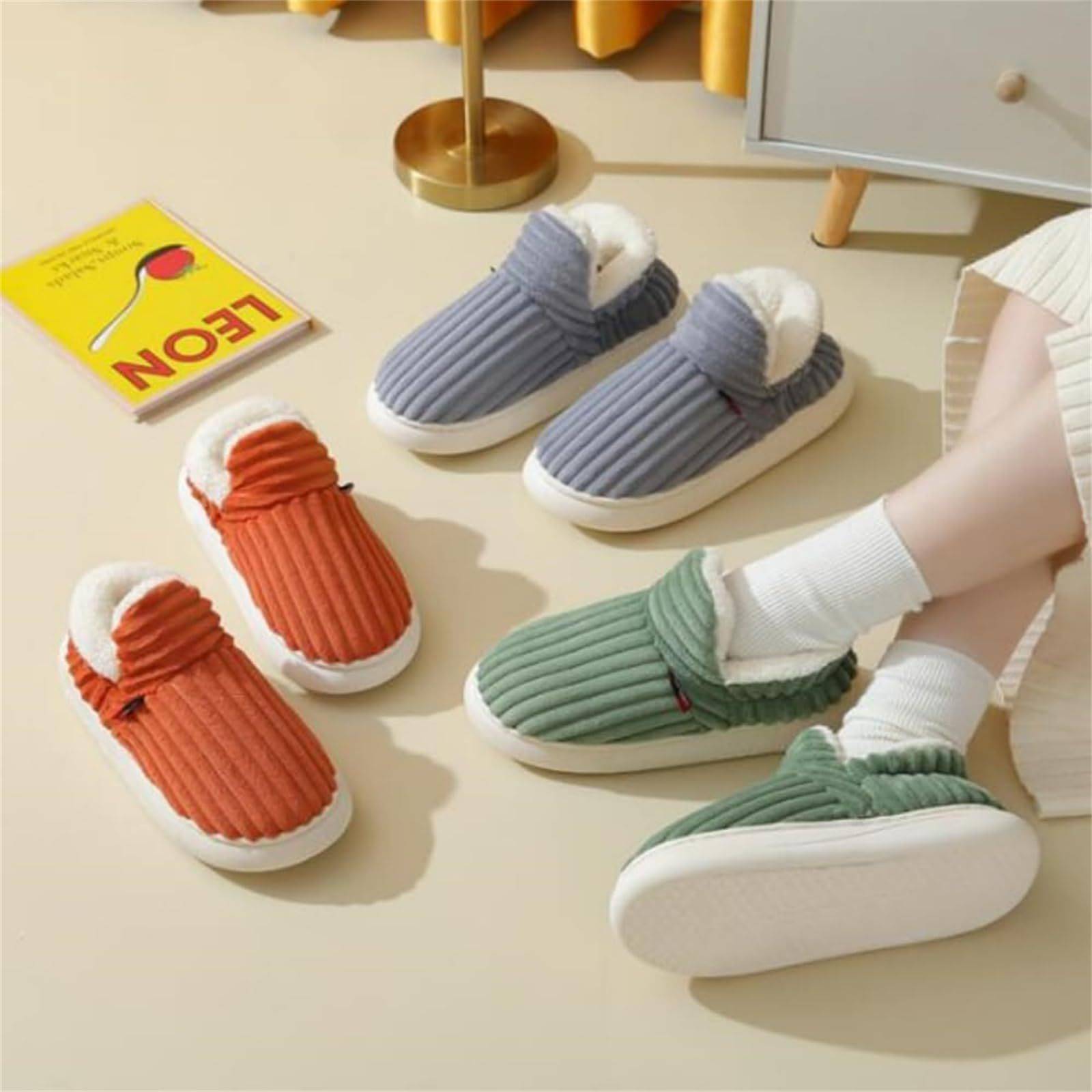 Cozy Winter Cotton Plush Slippers – Warm Indoor & Outdoor Fleece Slippers for Couples - All Inclusive Family Treasures