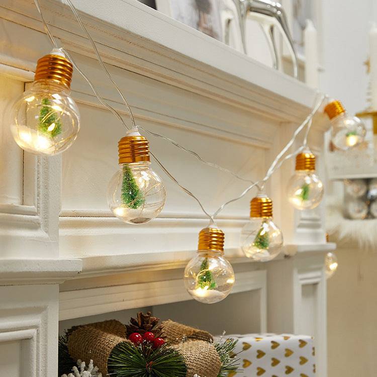 Festive Christmas Bulb String Lights – Outdoor Red Fruit Holiday Décor - All Inclusive Family Treasures