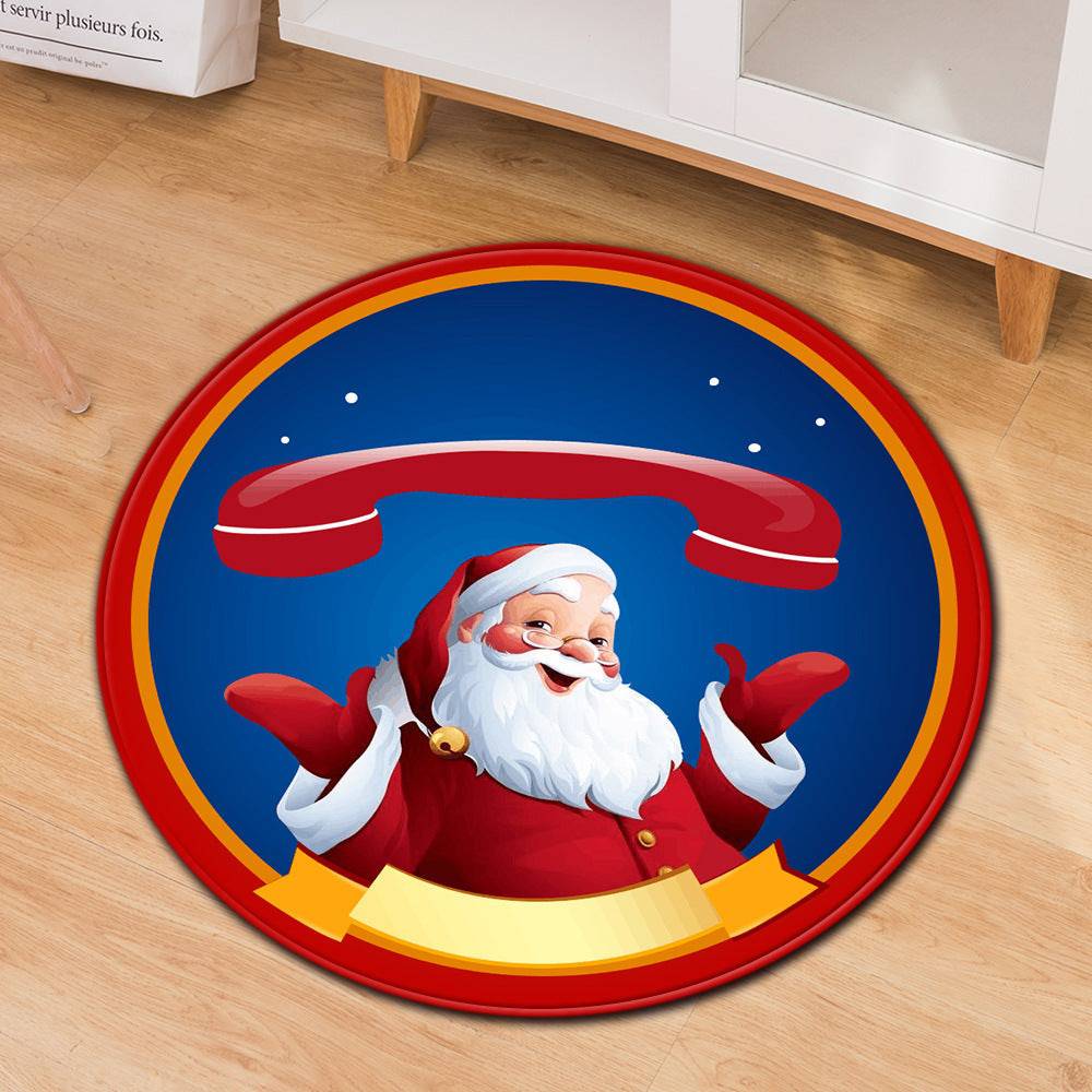 Round Christmas Doormats – Non-Slip Holiday Floor Décor for Your Home - All Inclusive Family Treasures