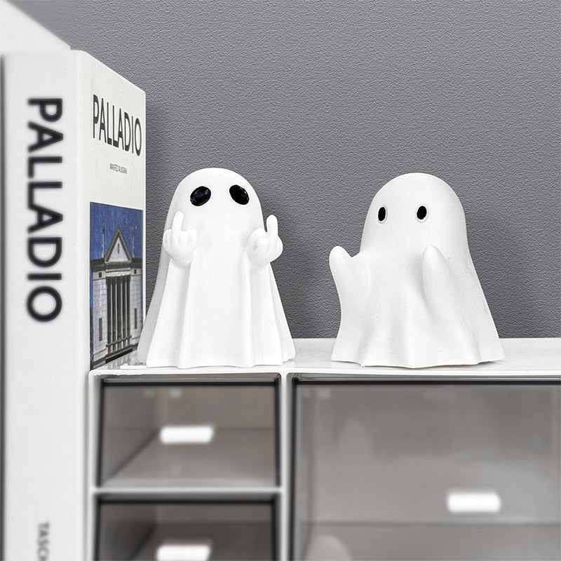 Cute Ghost Figurine Ornaments – Halloween Mini Phantom Collection