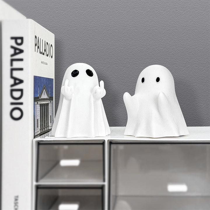 Cute Ghost Figurine Ornaments – Halloween Mini Phantom Collection