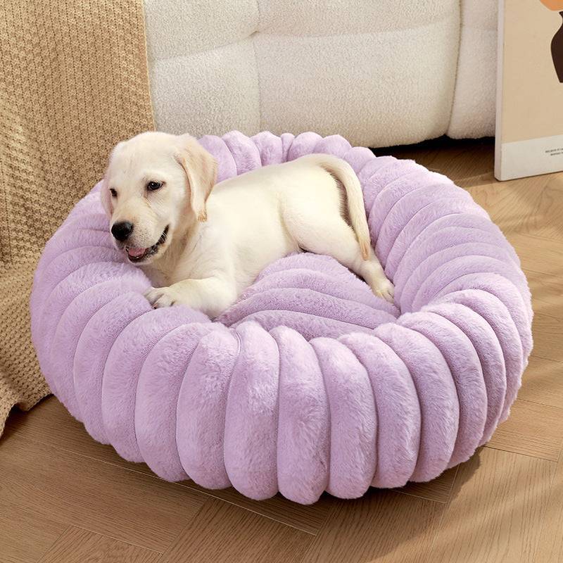 Rabbit Fur Plush Pet Bed - Ultra-Soft Dog Bed & Cat Kennel for Ultimate Comfort - All Inclusive Family Treasures