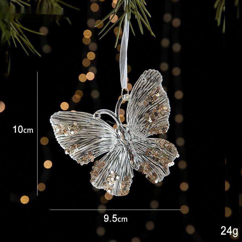 Sparkling Sequin Acrylic Christmas Ornaments – Set of Elegant Transparent Pendants - All Inclusive Family Treasures