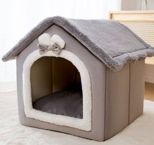 Cozy Cottage Pet House – Warm, Foldable, and Adorable for Dogs & Cats! - All Inclusive Family Treasures