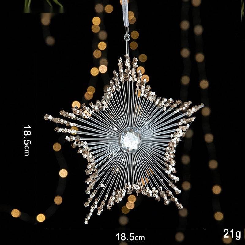 Sparkling Sequin Acrylic Christmas Ornaments – Set of Elegant Transparent Pendants - All Inclusive Family Treasures