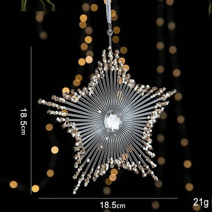 Sparkling Sequin Acrylic Christmas Ornaments – Set of Elegant Transparent Pendants - All Inclusive Family Treasures