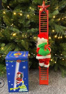 Magical Electric Santa Claus Climbing Ladder – Bring Holiday Cheer to Your Home! - All Inclusive Family Treasures