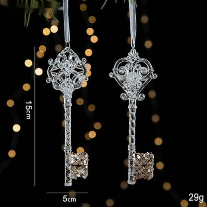 Sparkling Sequin Acrylic Christmas Ornaments – Set of Elegant Transparent Pendants - All Inclusive Family Treasures