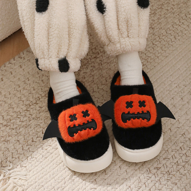Spooky-Cute Pumpkin Slippers for Halloween Snuggles