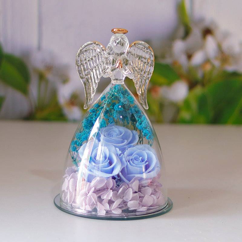 Eternal Angel Glass Rose Gift – Timeless Elegance for Every Occasion - All Inclusive Family Treasures