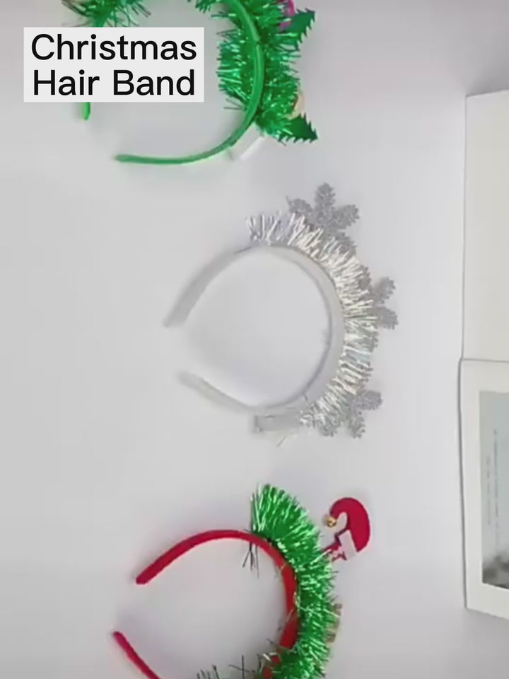 LED Christmas Hair Band | Festive Light-Up Headbands for Holiday Cheer - Reindeer, Candy Cane & Christmas Tree Styles