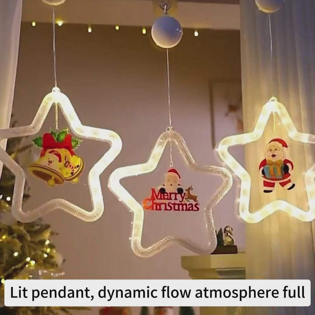 Sparkling LED Christmas Star Lights – Illuminate Your Windows and Doors This Holiday Season