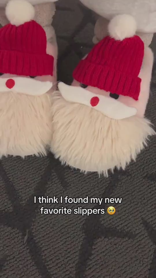 Cute Santa Claus Plush Slippers – Warm &amp; Festive Indoor Slippers for Winter