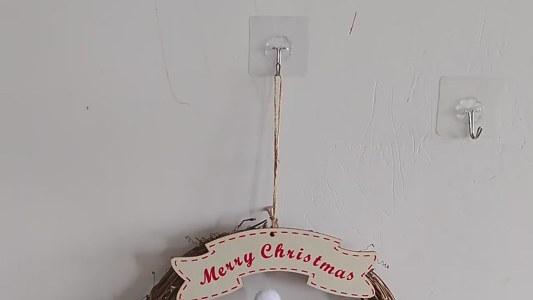 Merry Christmas Santa Wreath – Festive Holiday Door Decoration with Berries & Pine!