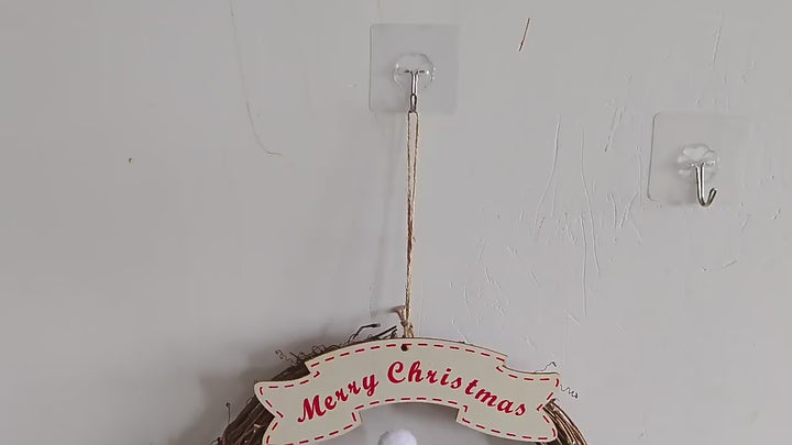 Merry Christmas Santa Wreath – Festive Holiday Door Decoration with Berries & Pine!