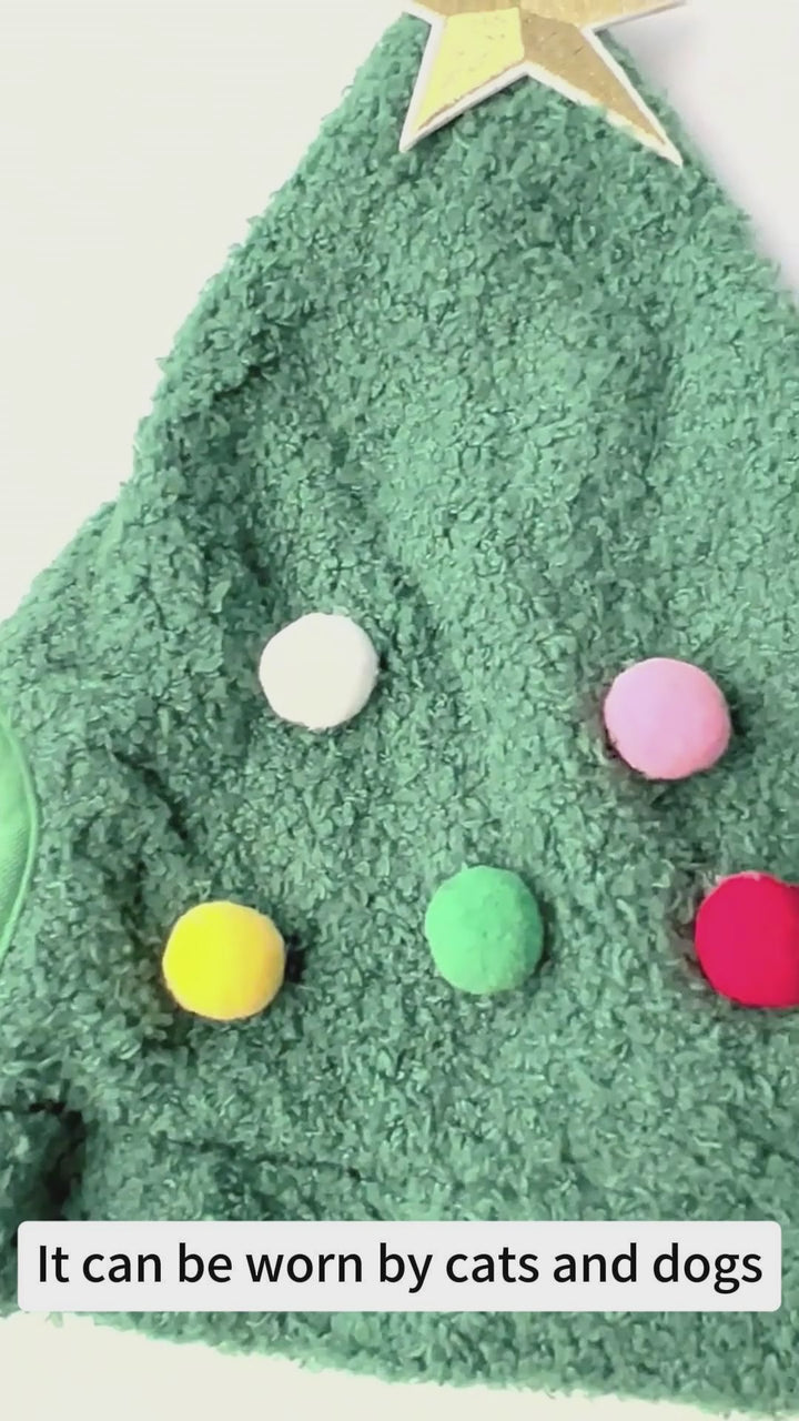 Adorable Christmas Tree Hat for Pets – Festive Holiday Dress-Up Accessory