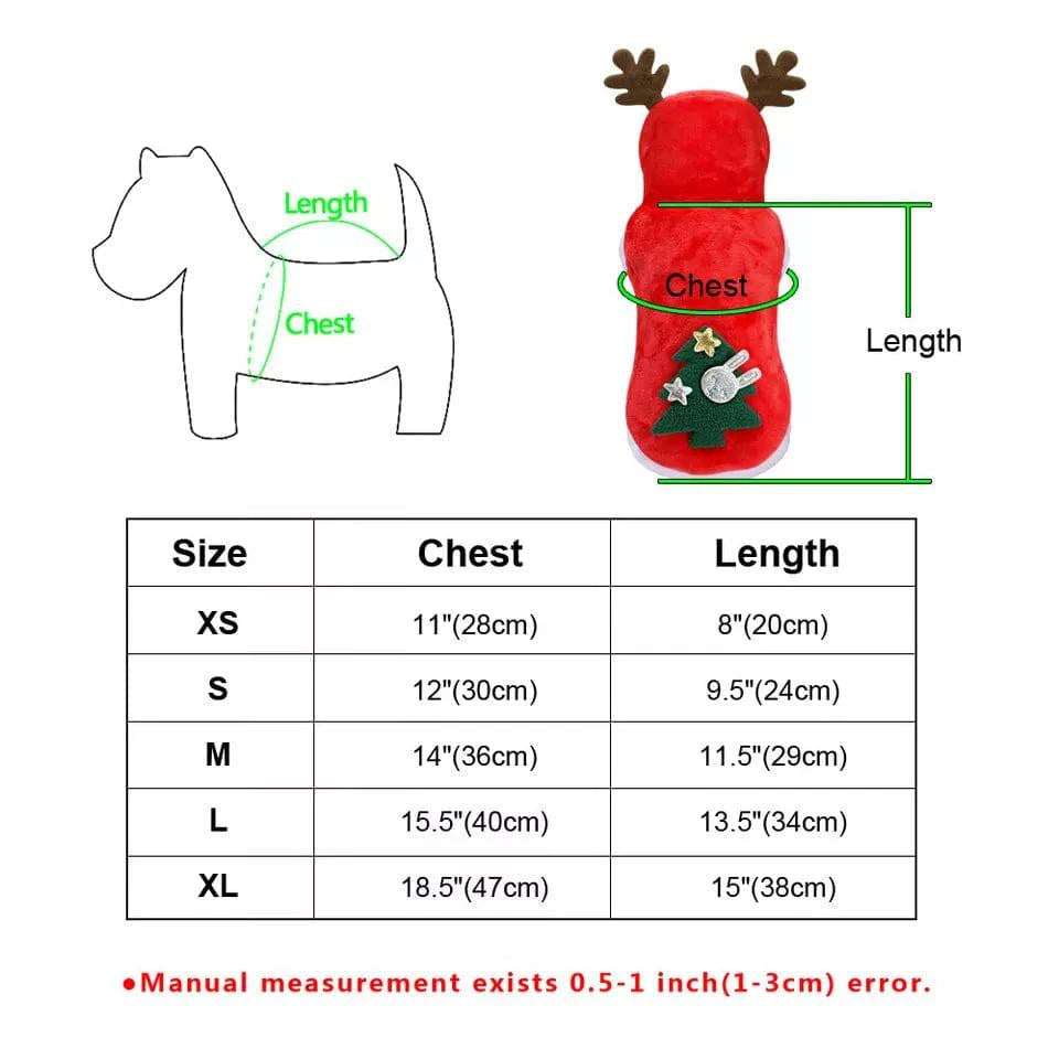 Festive Christmas Pet Outfit – Adorable Holiday Costume for Dogs and Cats! - All Inclusive Family Treasures