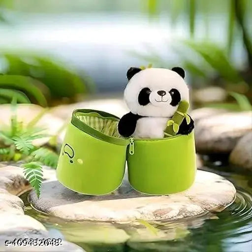 Adorable Panda Plush with Bamboo Hideout – Cuddly Toy & Collectible Gift